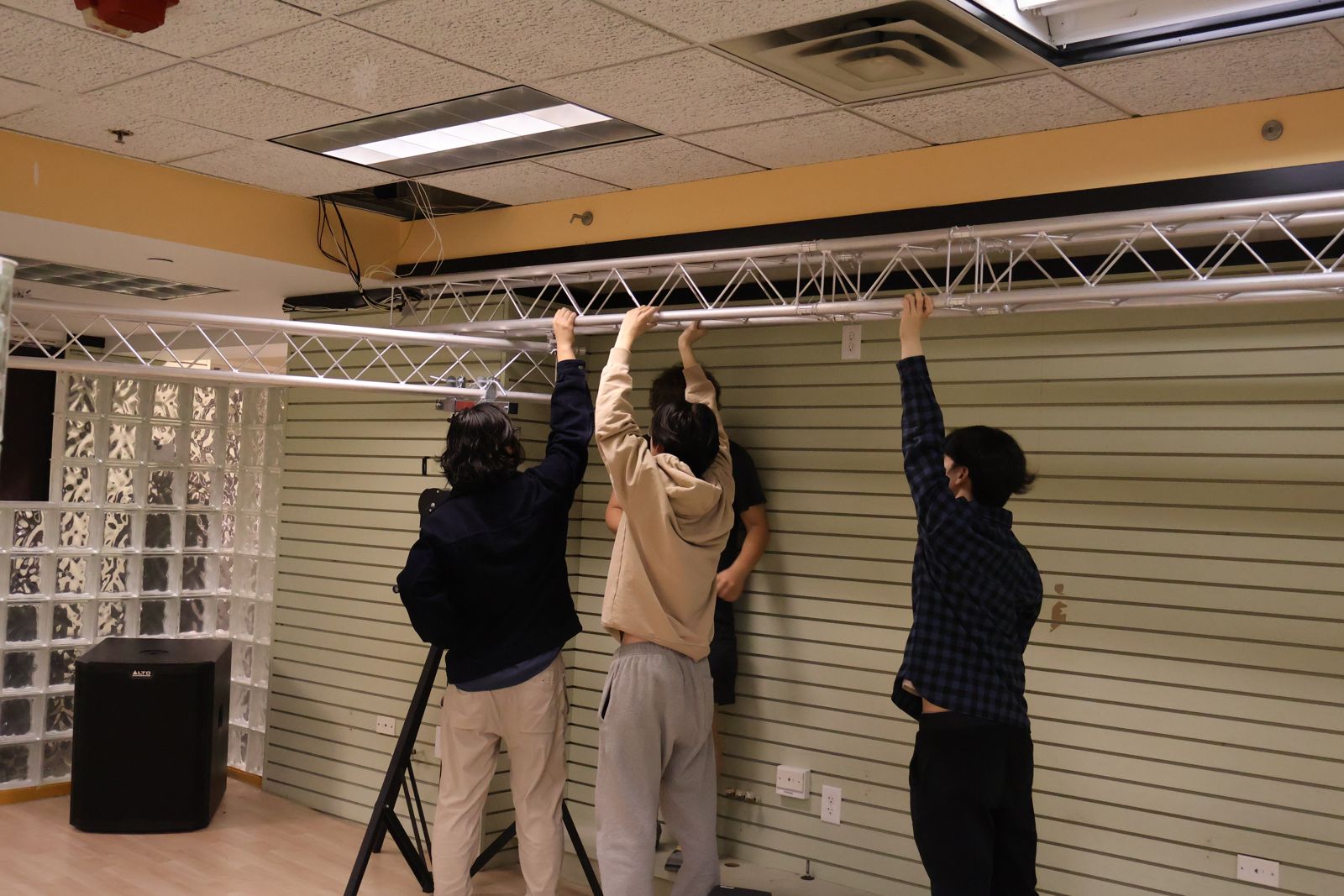Rebuilding the system in the second-floor room, November 2025.